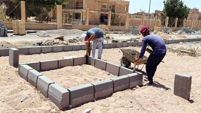 حامد يتابع تنفيذ المشروعات بقطاعات مدينة راس غارب