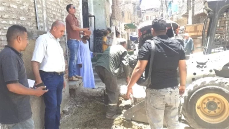 إخلاء قطعة أرض و٦ محاضر فى حملة للمرافق بمدينة الأقصر