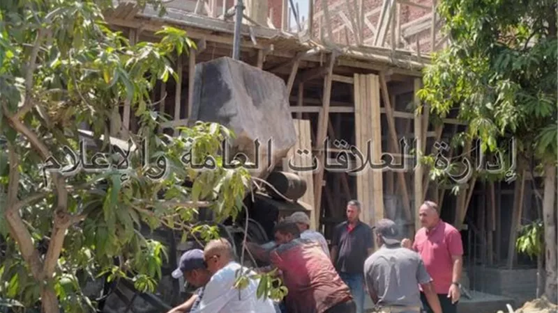 إحباط صبة خرسانية و التحفظ على ادوات البناء بالإسماعيلية