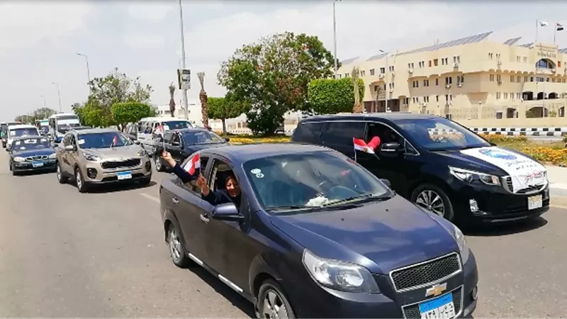مستقبل وطن بدر ينظم أكبر مسيرة بالقاهرة الكبرى للمشاركة فى الإستفتاء بالفيديو والصور