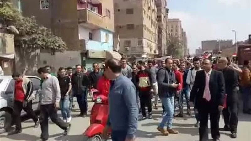 في ثالث ايام الاستفتاء ..مسيرة حاشدة بالزاوية الحمراء تؤيد التعديلات الدستورية ..فيديو