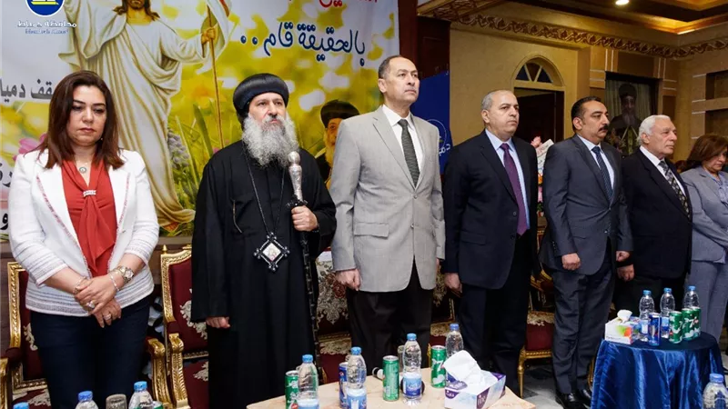 محافظ دمياط تشهد الاحتفال بعيد القيامة المجيد بكنيسة العذراء