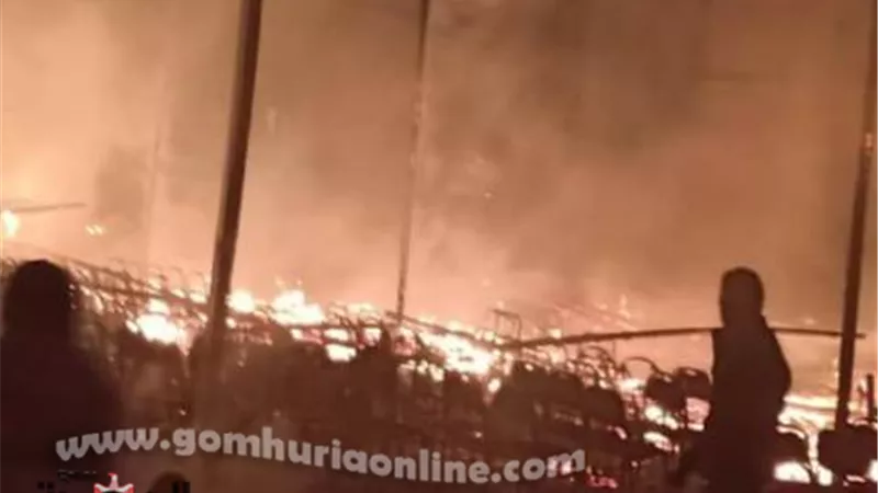 المسلمون والمسيحيون اخمدوا حريق كنيسة مار جرجس بمطاى