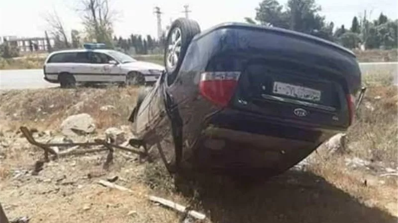 اصابة 3 اشخاص في حادث انقلاب بطريق الإسماعيلية القاهرة