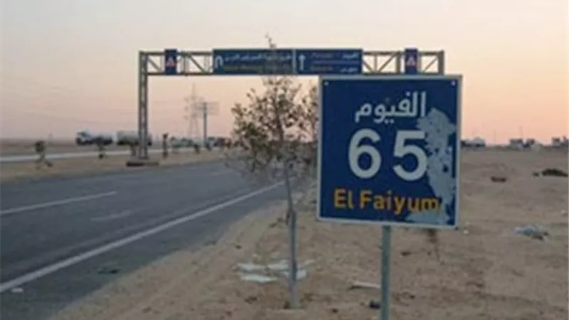 توقف حركة طريق الفيوم الصحراوى بعد حادث تصادم