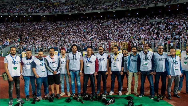 تضامن المصورين في مباراة الزمالك والنجم الساحلي مع الزميل بالمصرى اليوم