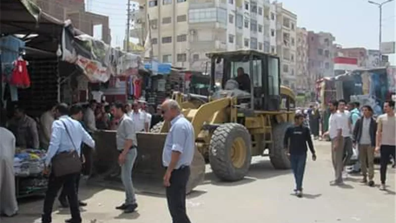 بالصور .. حملة ازالات مكبرة في القنطرة غرب بالإسماعيلية