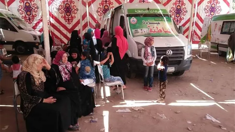 القافلة العلاجية بقرية وادى الملاك بابوحماد توقع الكشف الطبي على 2178 مريضا