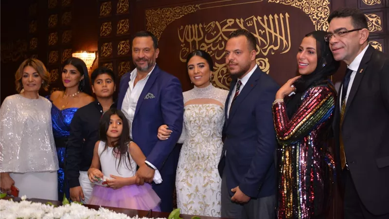 ماجد المصري يحتفل بعقد قران نجله المخرج أحمد المصري وهند صادق .. صور