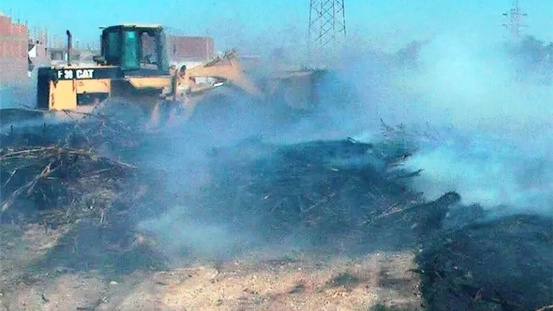 حريق هائل واحتراق 7 منازل بسوهاج