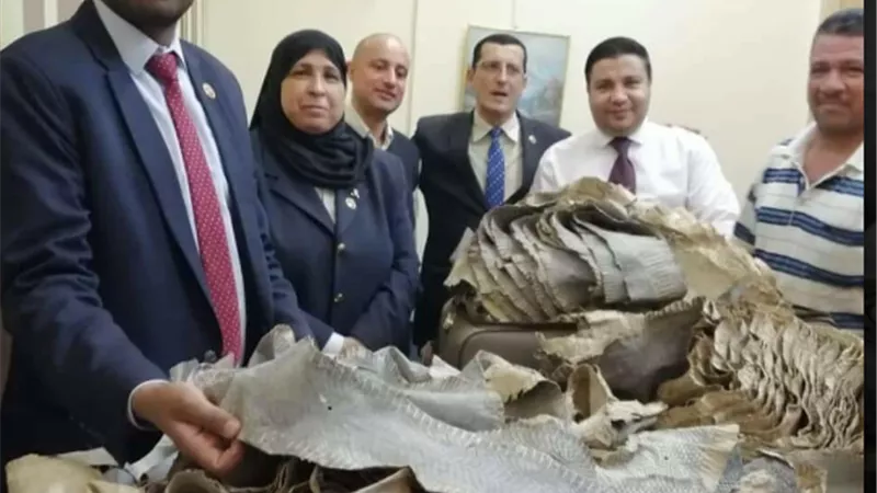 ضبط مدبغة «جلود الثعابين» مع سوداني بالمطار