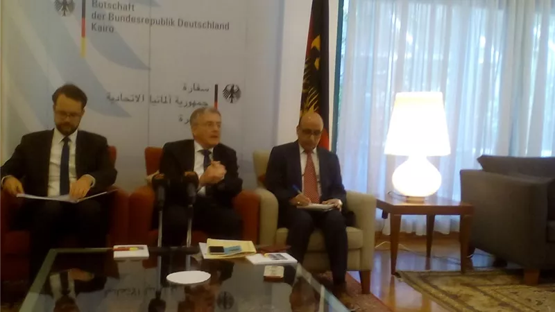 سفير المانيا بالقاهرة : نقف بجوار مصر لمكافحة الارهاب .. وحجم التبادل التجارى 6 مليار يورو