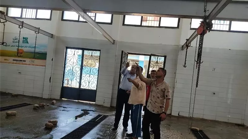 تجهيز المجزر الآلي باهناسيا لاستقبال الأضاحي