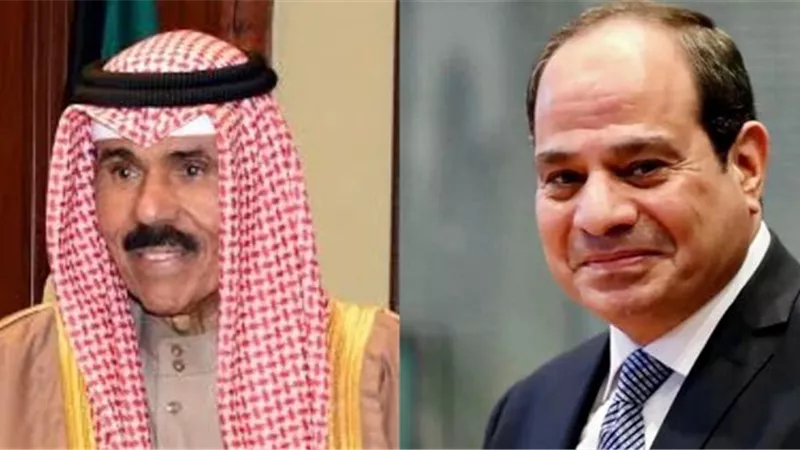 الرئيس السيسى يجرى اتصالاً هاتفياً بأمير الكويت لتهنئته بعيد الأضحى المبارك