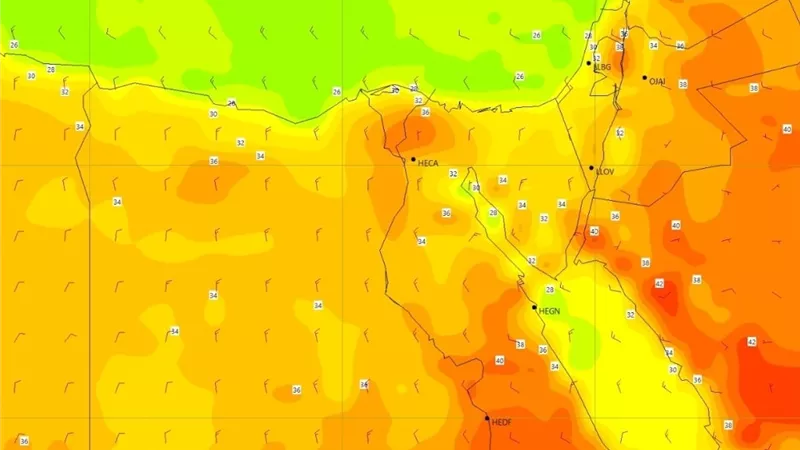 الارصاد : أجواء شديدة الحرارة علي شمال البلاد حتي جنوب الصعيد و القاهرة 37 درجة