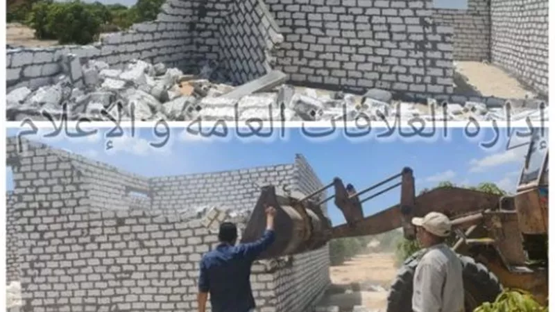 إزالة في المهد لبناء مخالف شرق الإسماعيلية ثالث أيام العيد