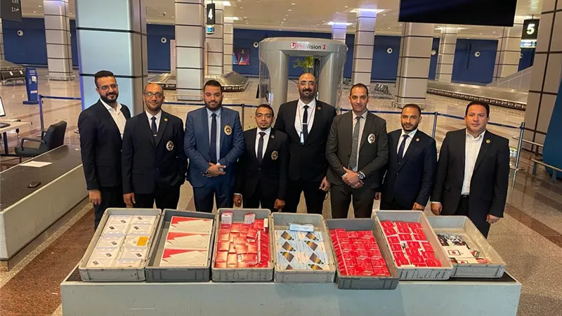 جمارك مطار الغردقة الدولى تضبط محاولة تهريب عدد من قطع غيار ومستلزمات الكمبيوتر