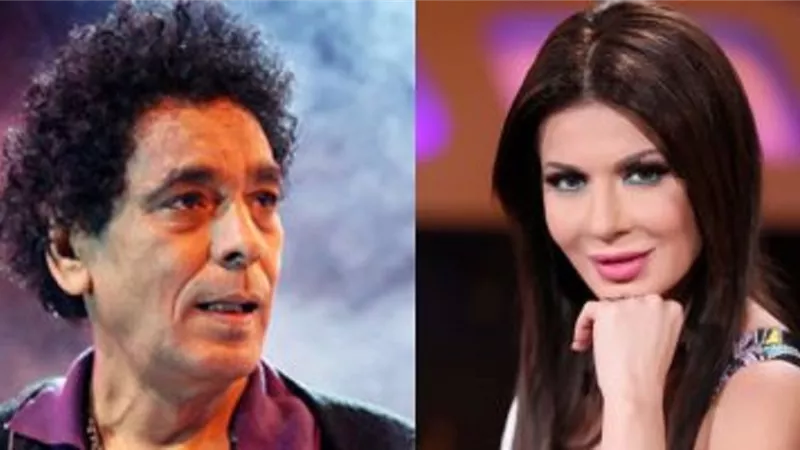 نجلاء بدر عن محمد منير : 