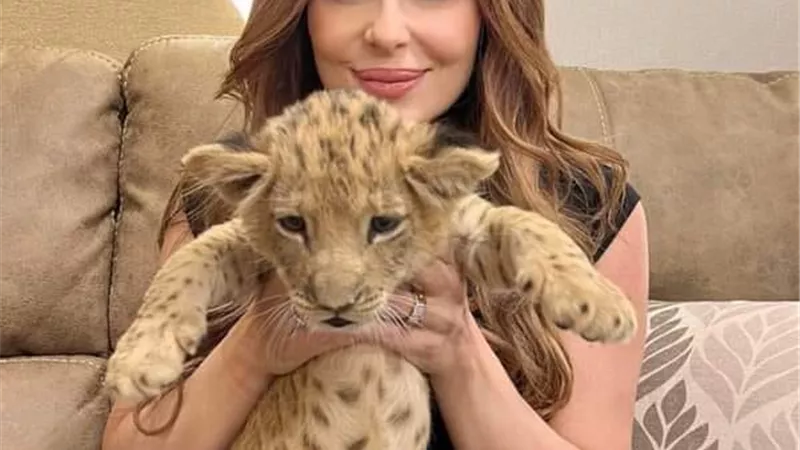 كارول سماحة تجهز إحتفال خاص بعيد ميلادها الـ٥٠ بصورتها مع أسد