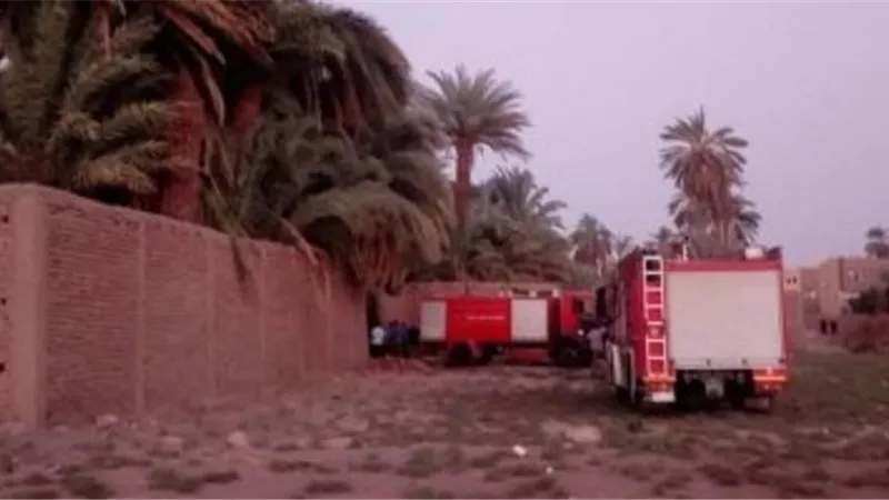 السيطرة على حريق فى كرم نخيل بعد إمتداده لإحدى العمارات السكنية بمنطقة الكرنك شمال الأقصر