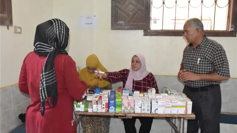 قافلة طبية مجانية من جامعة السادات لقرية 