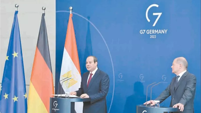 السيسي في مؤتمر صحفي مشترك مع المستشار الألماني: لا تفريط في أمننا المائي