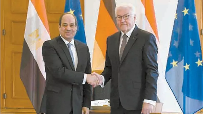 السيسي خلال لقائه بالرئيس الألماني: تعزيز التعاون مع برلين.. تجارياً واقتصادياً