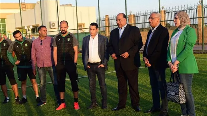 مجلس ادارة اتحاد الكرة فى زيارة لتدريبات فريق الاتحاد السكندرى