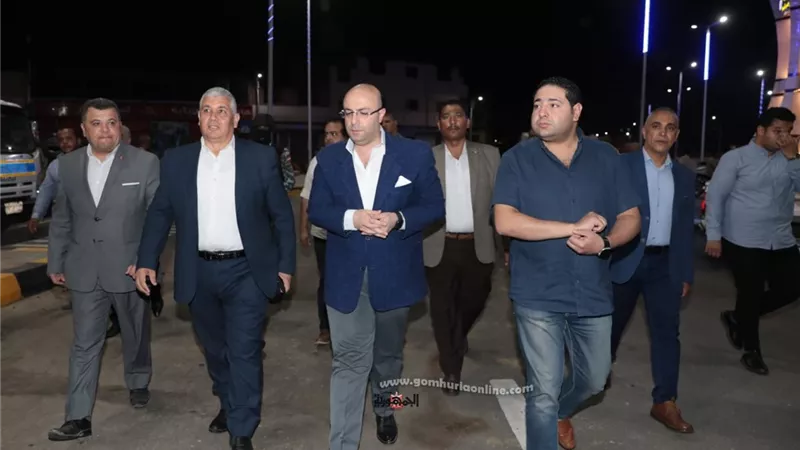 محافظ بني سويف يتفقد أعمال تطوير ميدان الأزهري