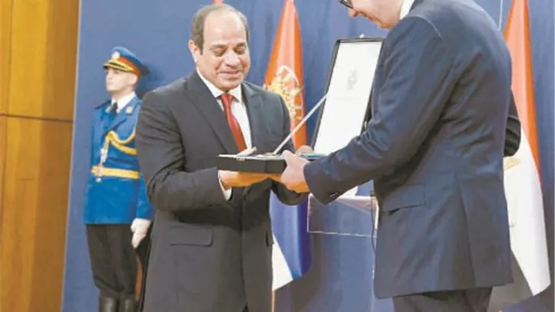وسام جمهورية صربيا للرئيس السيسي