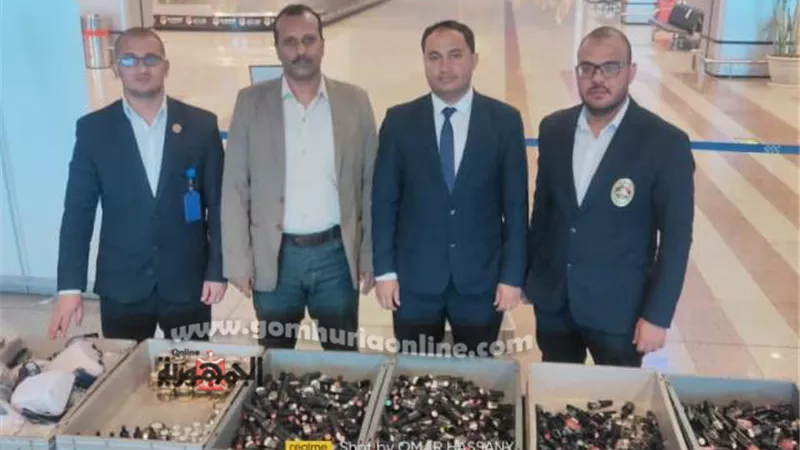 جمارك مطار الغردقه الدولى تضبط محاوله تهريب عدد من أجهزة الوشم بالتاتو وكمية من مستحضرات التجميل