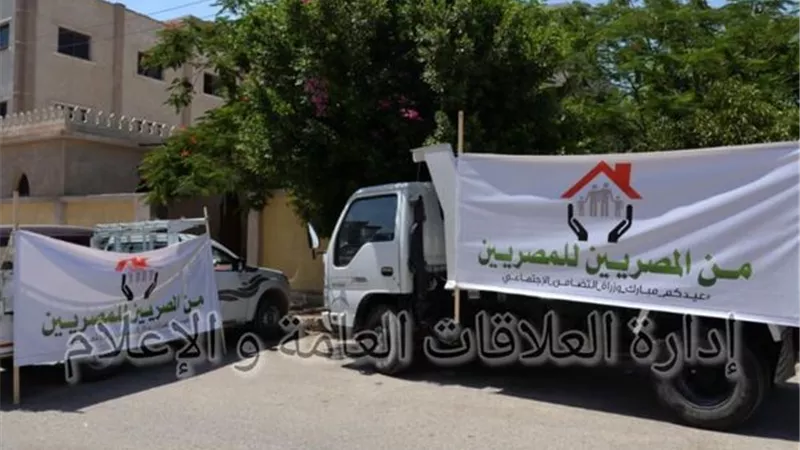 توزيع لحوم الأضاحي على مستفيدي 