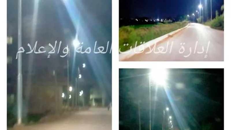 إنارة طريق المزارعة بالتل الكبير في الإسماعيلية