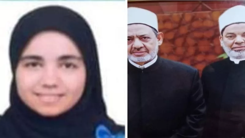 رئيس المنطقة الازهرية بالشرقية يهنئ الطالبة الأولى على الجمهورية علمى