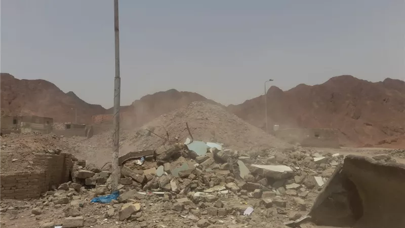 إزالة ١٣٠ منزل بمنطقة زرزارة العشوائية بسفاجا عقب تسكين الأهالي بحي الروضة