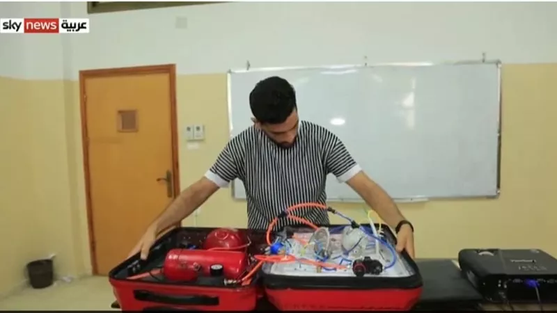 شاب يبتكر حقيبة تُمكّن أطباء الأسنان من مساعدة المرضى فى غزة..صور