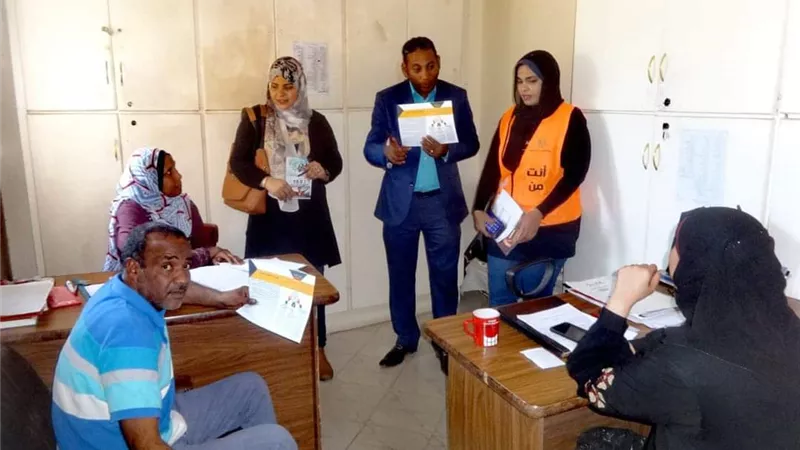 حملة توعية لصندوق مكافحة وعلاج الإدمان وتعاطي المخدرات لجميع العاملين بمجلس مدينة الاقصر