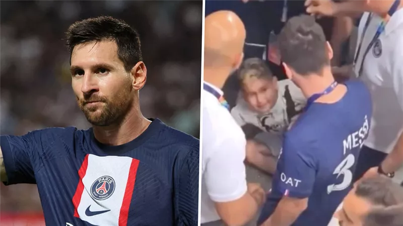 ليونيل ميسي ينقذ مشجعًا من قوات الأمن فى السوبر الفرنسى