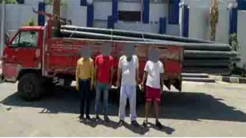 عصابة الاربعة وراء سرقة موقع تحت الإنشاء بالقاهرة