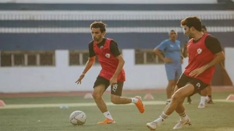 تدريبات تأهيلية إضافية للسعيد وحفنى فى مران الزمالك