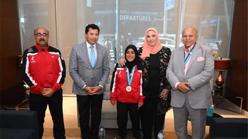 وزيرا التضامن والشباب يستقبلان المنتخب المصري للأولمبياد الخاص بعد فوزه ببرونزية كأس العالم