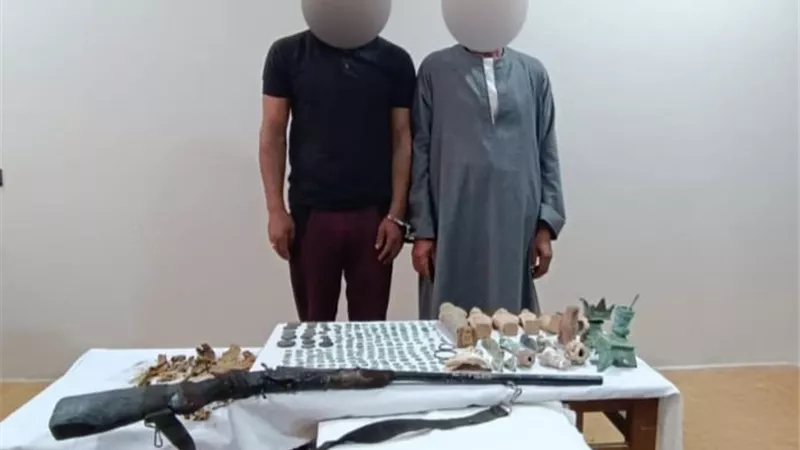 الداخية تضبط 292 قطعة أثرية بحوزة شخصين بالمنيا