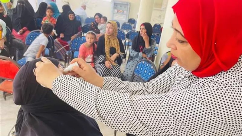 قافلة طبية للكشف علي العيون بمحافظة كفرالشيخ