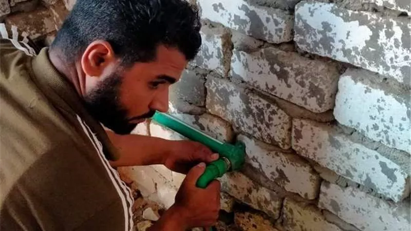 توصيل مياه الشرب لمنازل الأسر الاولى بالرعاية ببنى سويف