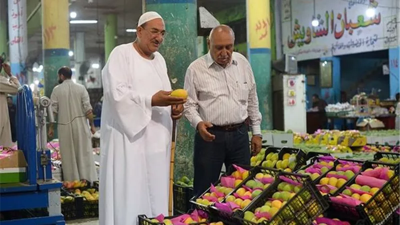 رئيس غرفة الإسماعيلية يتفقد شوادر المانجو بسوق الجملة ..صور