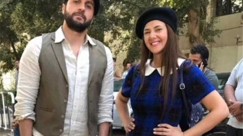 أحدث ظهور لهشام ماجد ودنيا سمير غانم من كواليس 