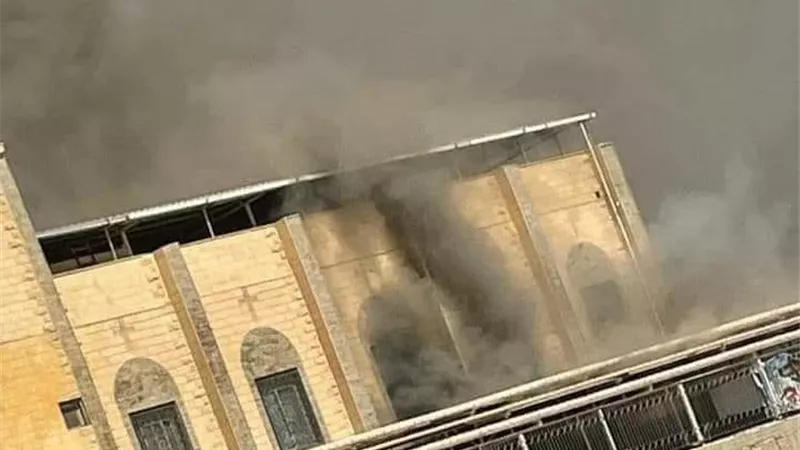 حريق بكنيسة الانبا بيشوى بالمنيا ولا يوجد أى إصابات