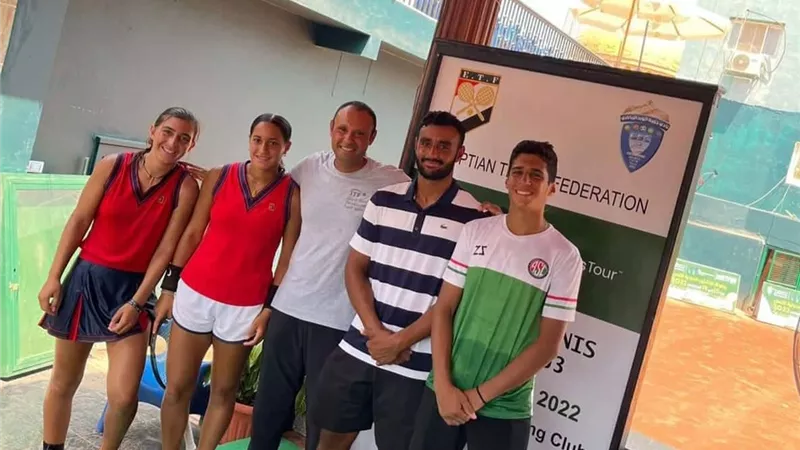 نهائى مصرى خالص فى البطولة الدولية لناشئى وناشئات التنس