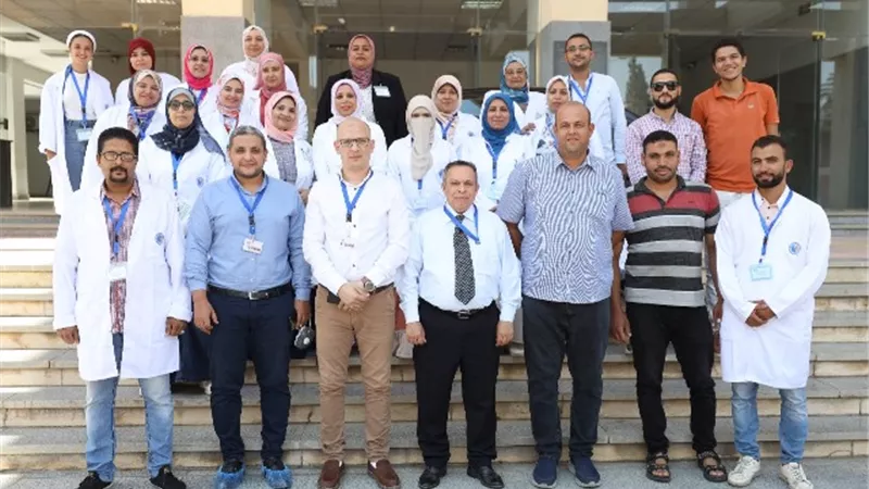 وفد من الايجاك لتجديد شهادة iso لمعامل مياه بنى سويف