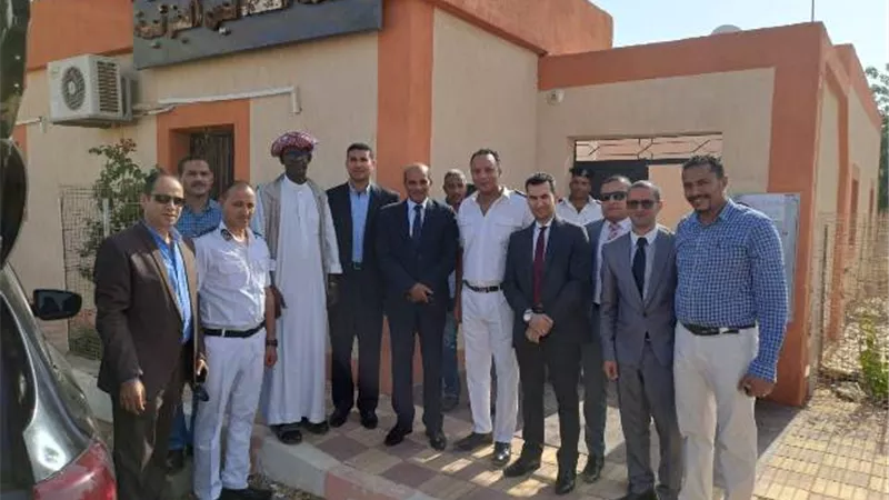 رئيس محكمة البحر الاحمر يتفقد ارض مجمع المحاكم بحلايب